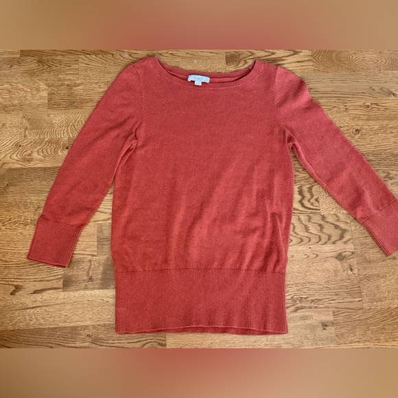 LOFT Crew Neck Pullover Burnt Orange Sweater Size XS. - Picture 2 of 14